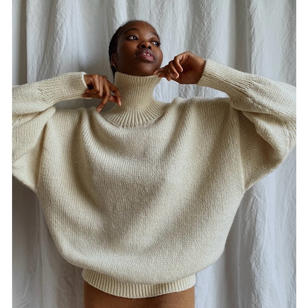 Jaggery London Nora sweater in milk size 1